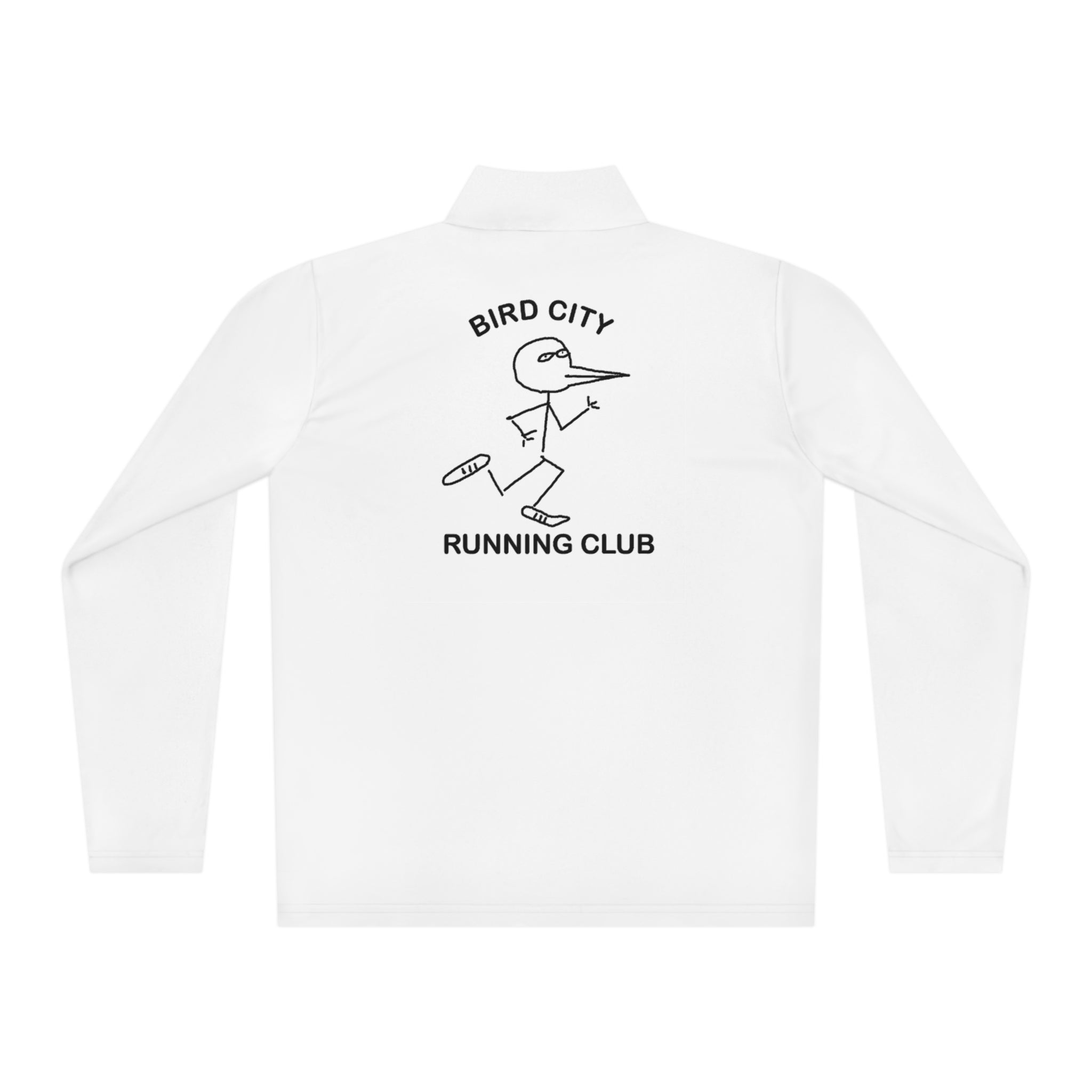 The "Bird City Running Club-Cartoon Edition" Quarter-Zip Pullover