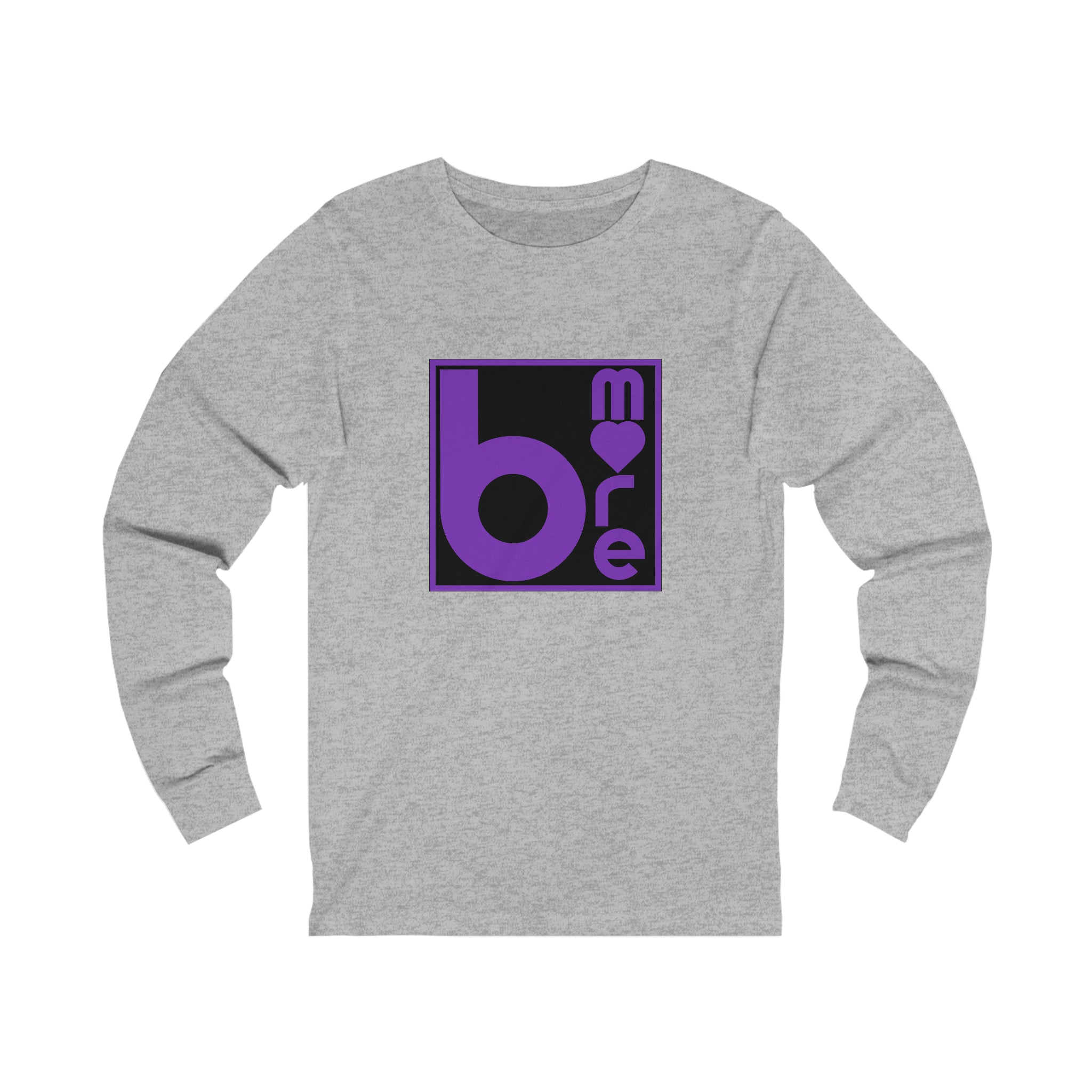 The "BMore Love Squared" Jersey Long Sleeve Tee- Ravens Edition