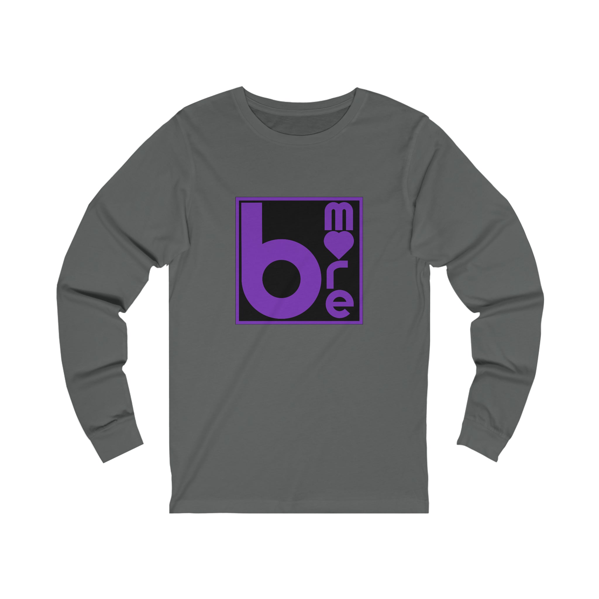 The "BMore Love Squared" Jersey Long Sleeve Tee- Ravens Edition