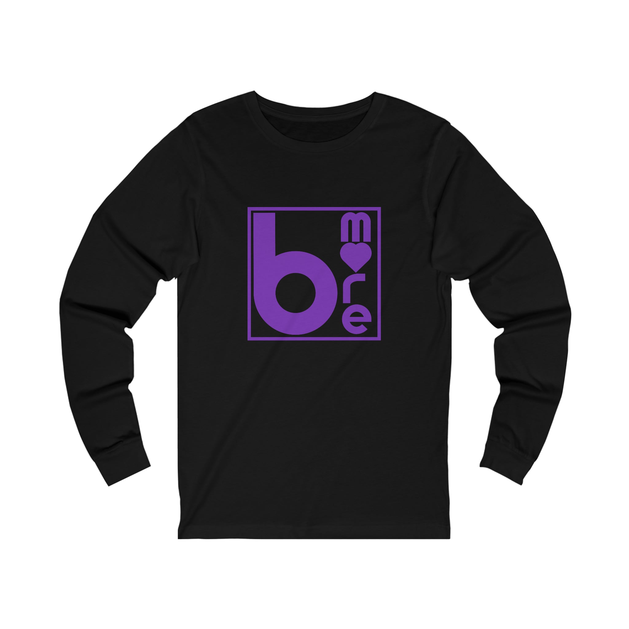 The "BMore Love Squared" Jersey Long Sleeve Tee- Ravens Edition