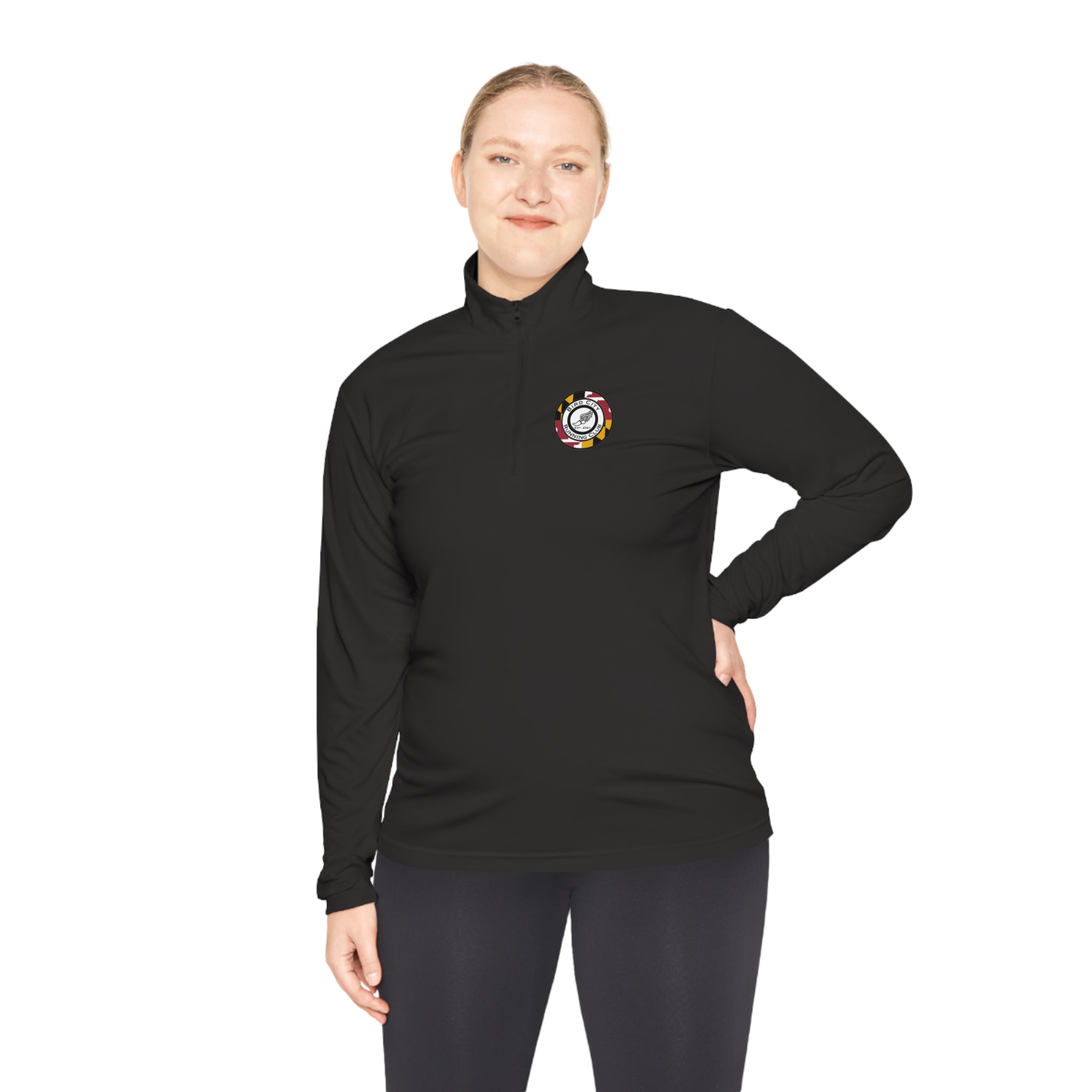 The "Bird City Running Club-Maryland Edition" Quarter-Zip Pullover