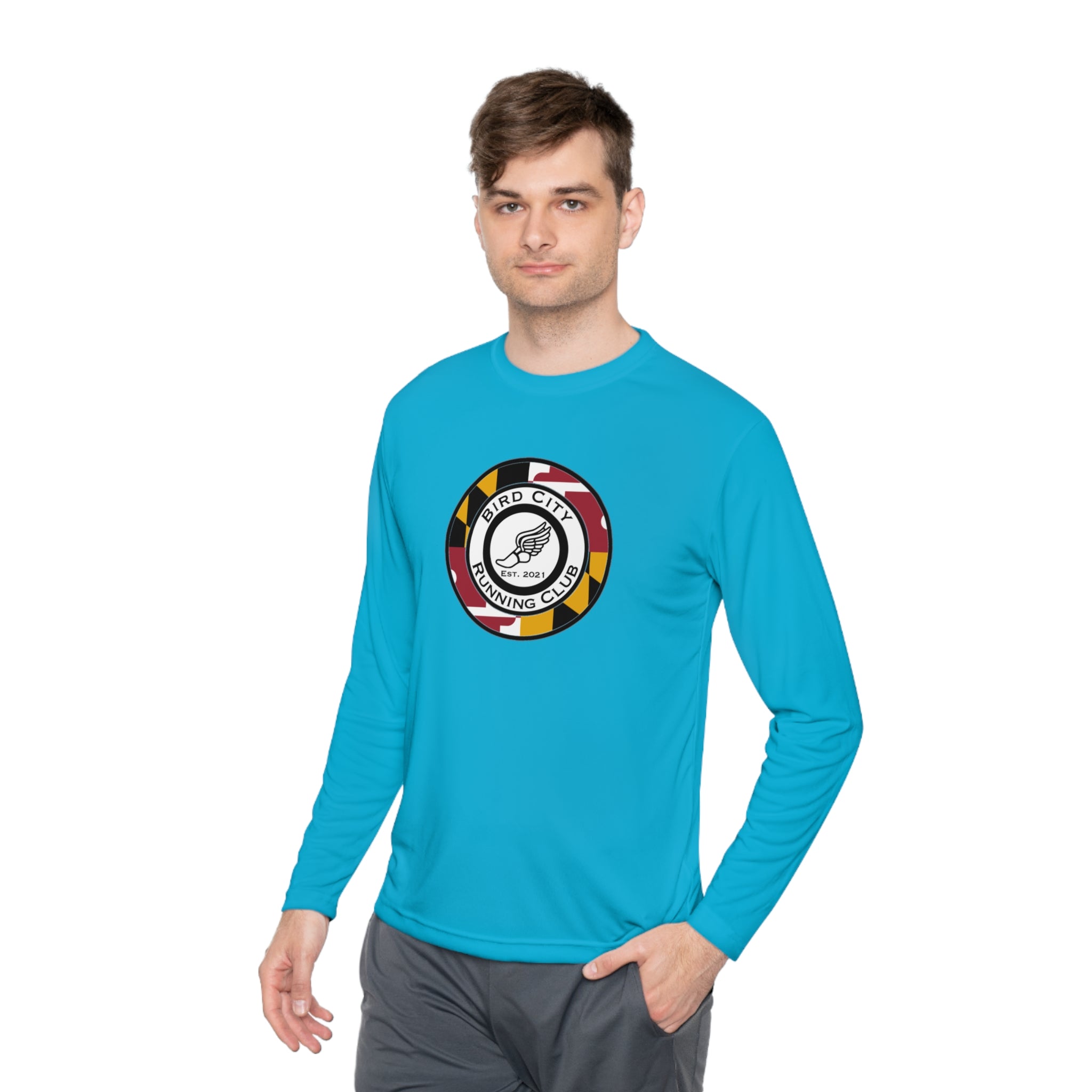 Bird City Running Club Long Sleeve Tee-Maryland Flag Edition