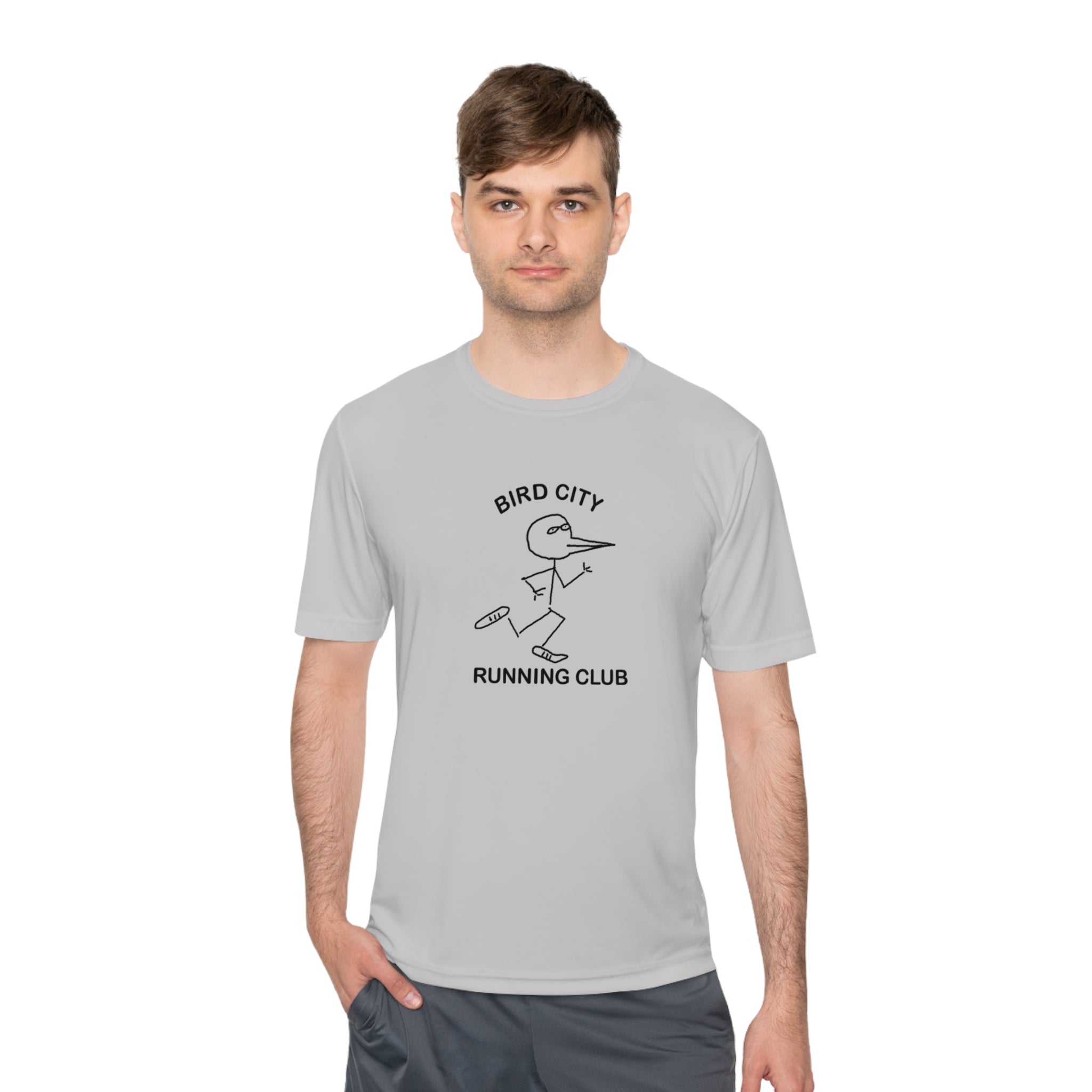 Bird City Running Club Moisture Wicking Tee-Cartoon Edition