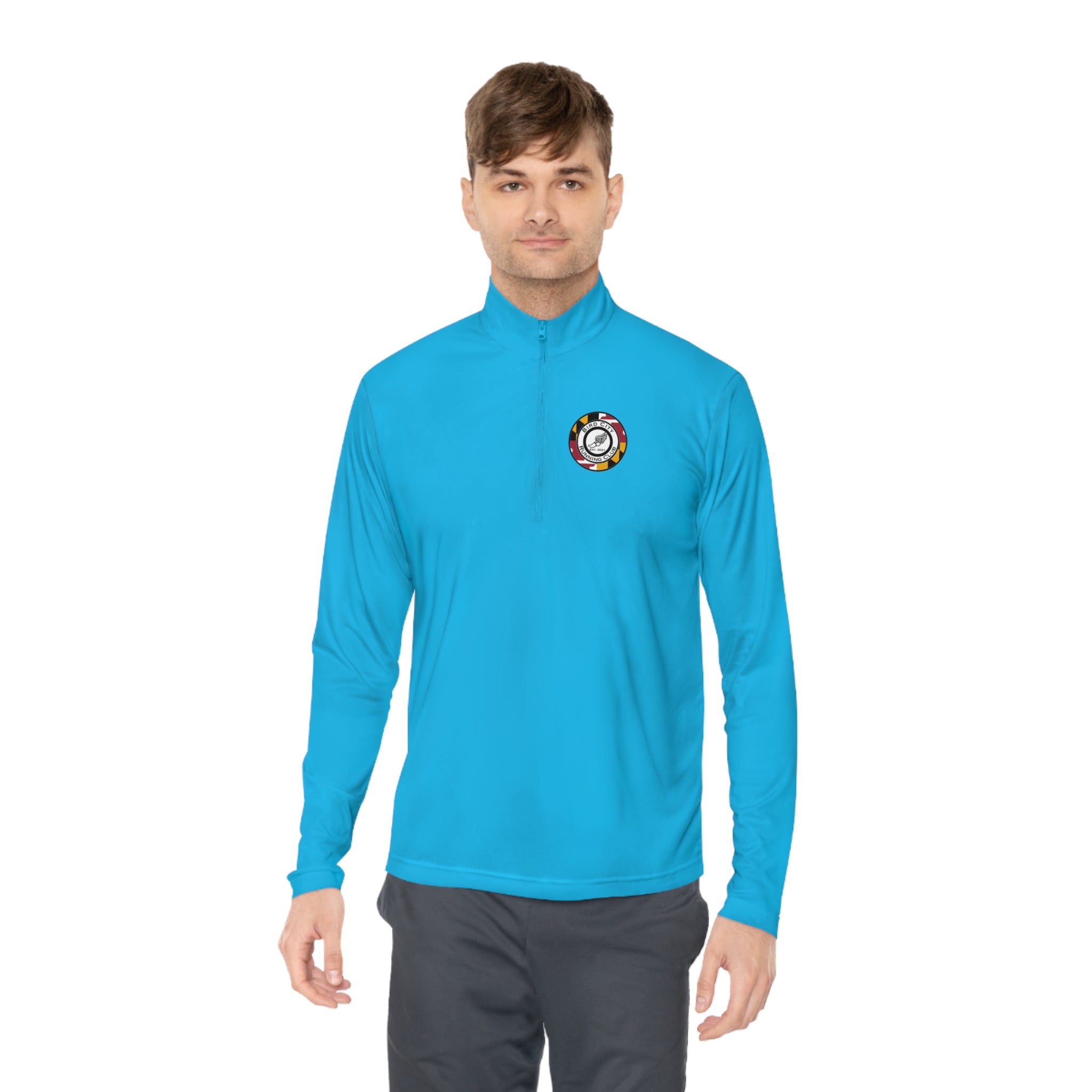 The "Bird City Running Club-Maryland Edition" Quarter-Zip Pullover