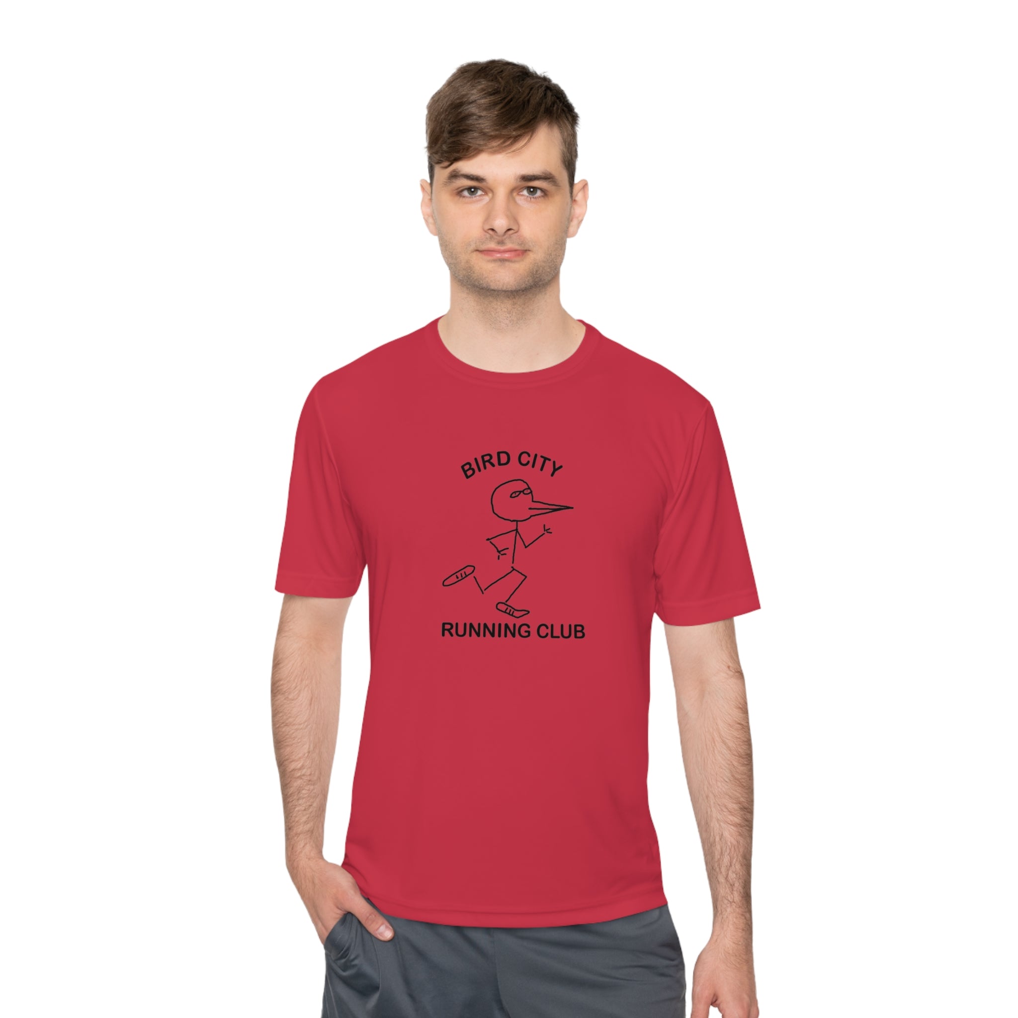 Bird City Running Club Moisture Wicking Tee-Cartoon Edition