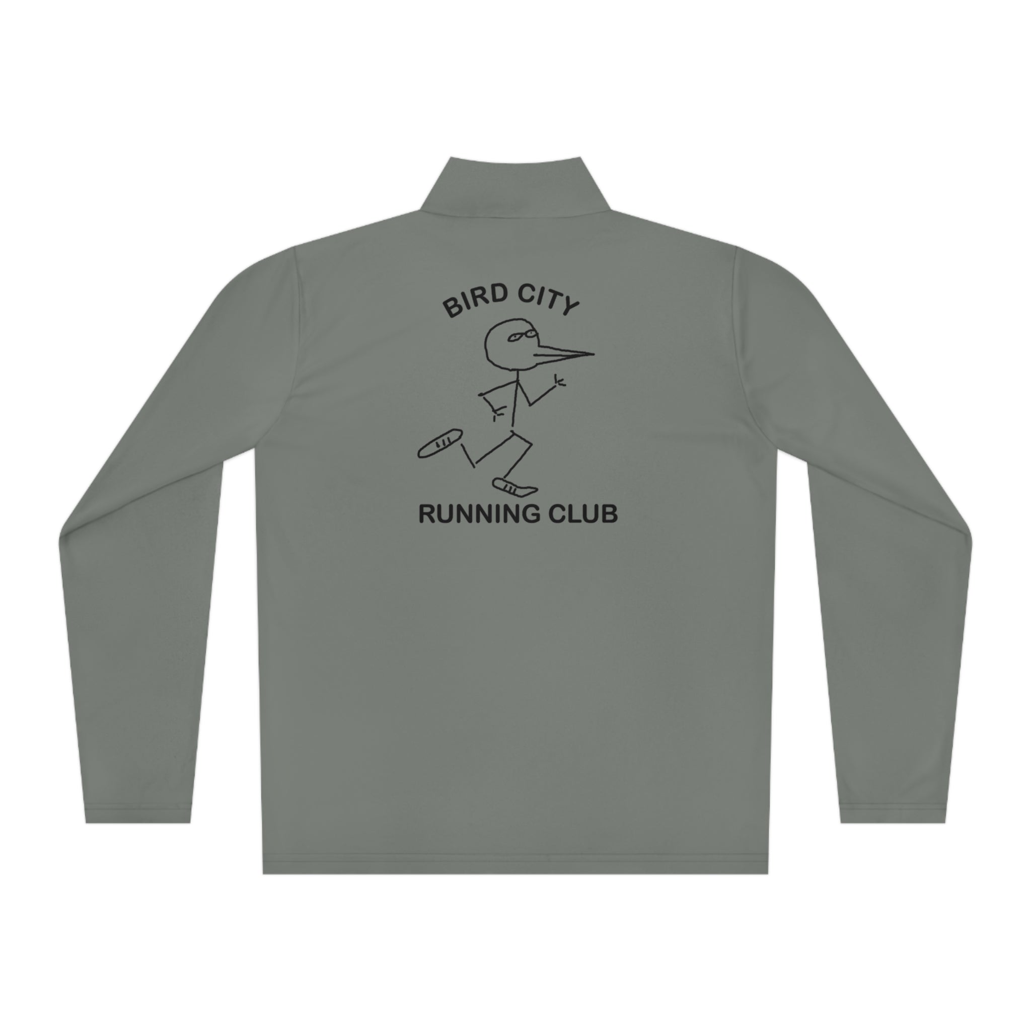 The "Bird City Running Club-Cartoon Edition" Quarter-Zip Pullover