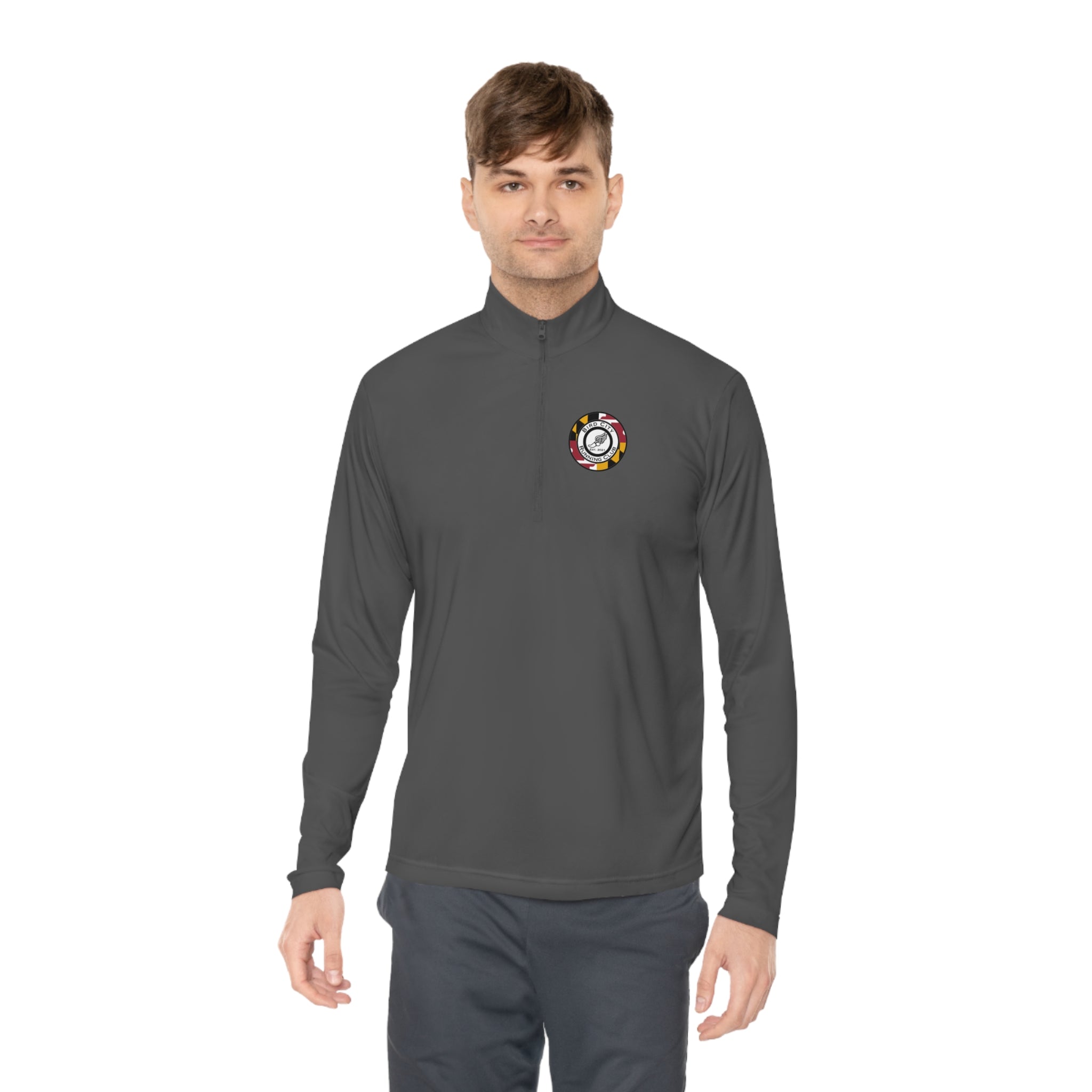 The "Bird City Running Club-Maryland Edition" Quarter-Zip Pullover