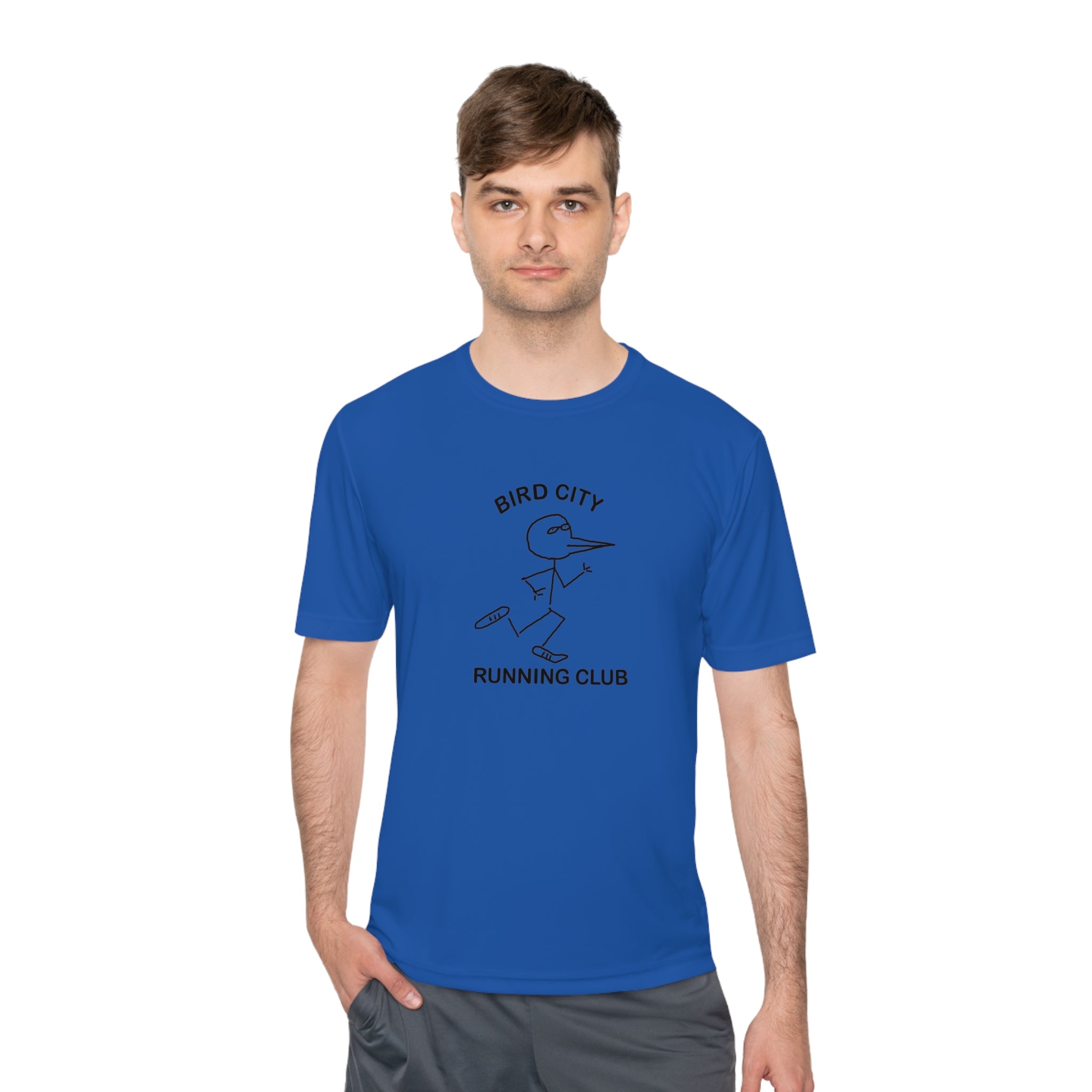 Bird City Running Club Moisture Wicking Tee-Cartoon Edition