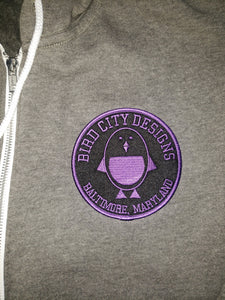 Dark Heather Gray Bird City Designs Hooded Sweatshirt