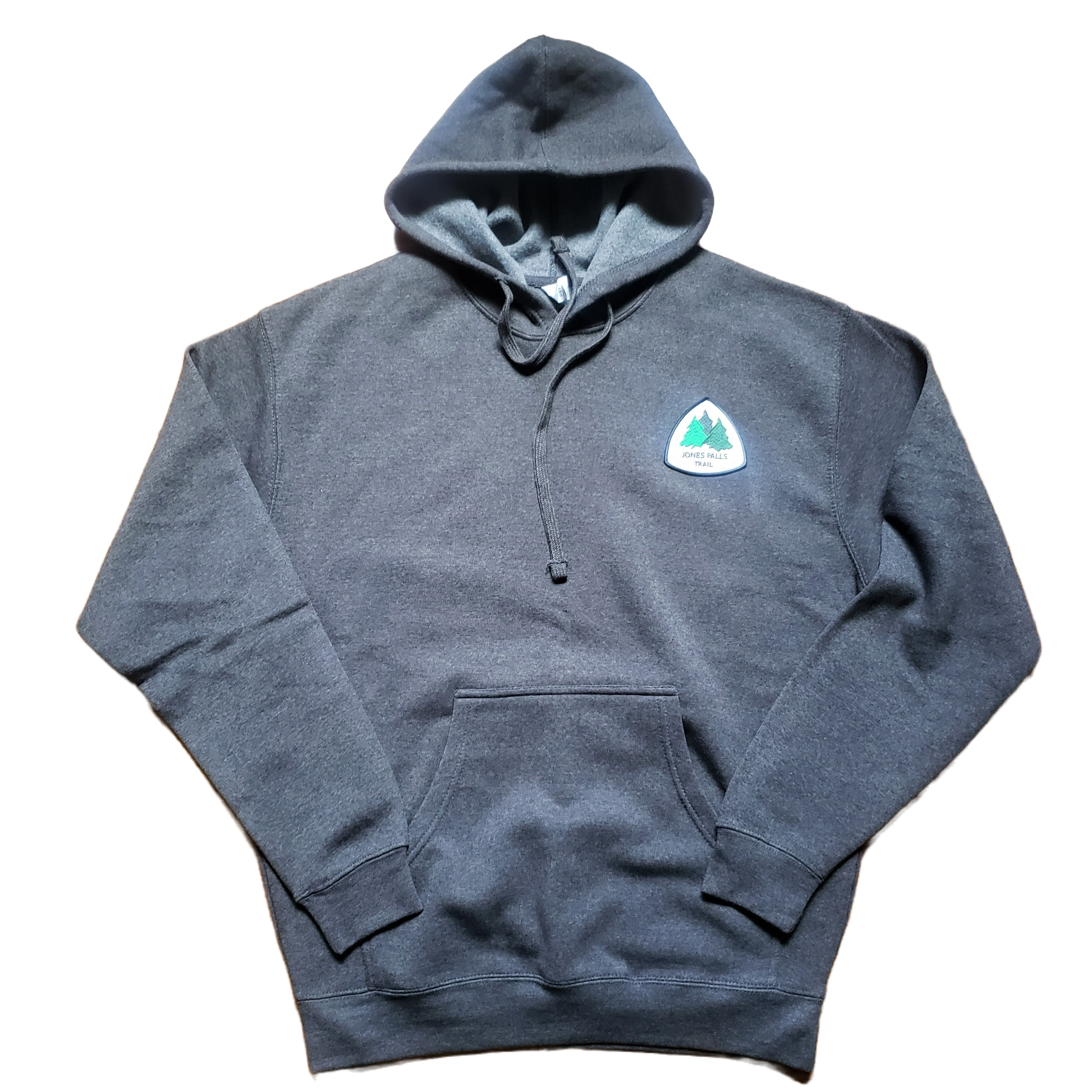 Black Heather Gray "Jones Falls Trail" Pullover Hooded Sweatshirt